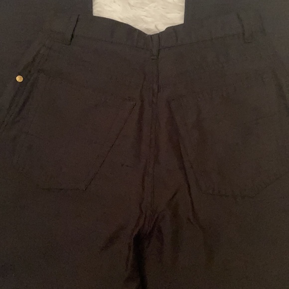 Vintage Christian Dior Boutique Paris Cotton/Silk High Waisted Black Pants - Picture 8 of 13